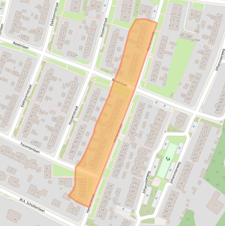 Kaart van postcodegebied 6865WN.