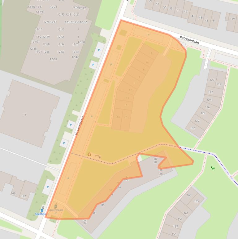 Kaart van postcodegebied 6865XX.