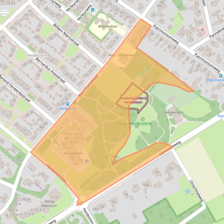 Kaart van postcodegebied 6866AC.