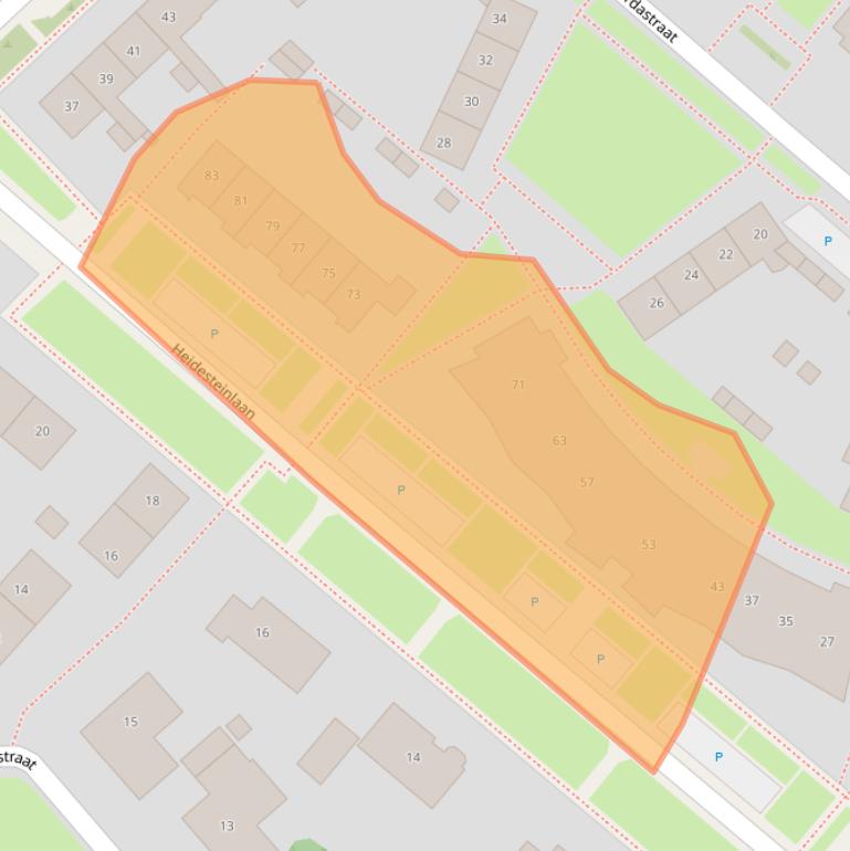 Kaart van postcodegebied 6866AE.