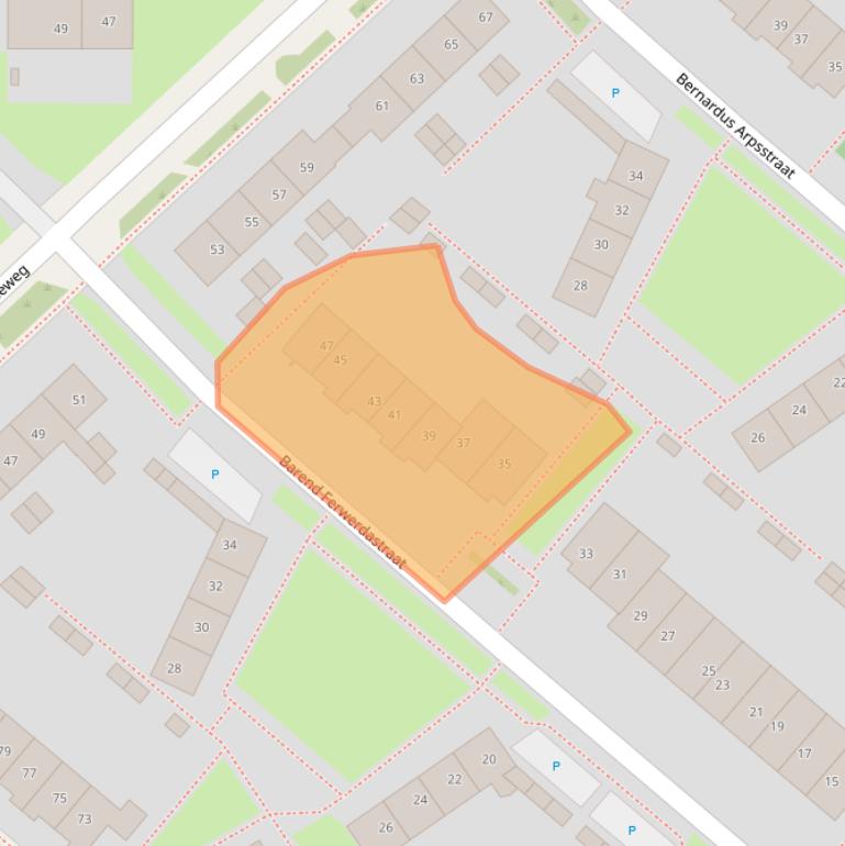 Kaart van postcodegebied 6866AK.