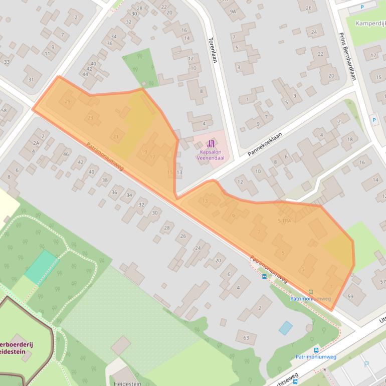 Kaart van postcodegebied 6866AV.