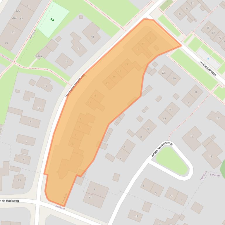 Kaart van postcodegebied 6866BA.