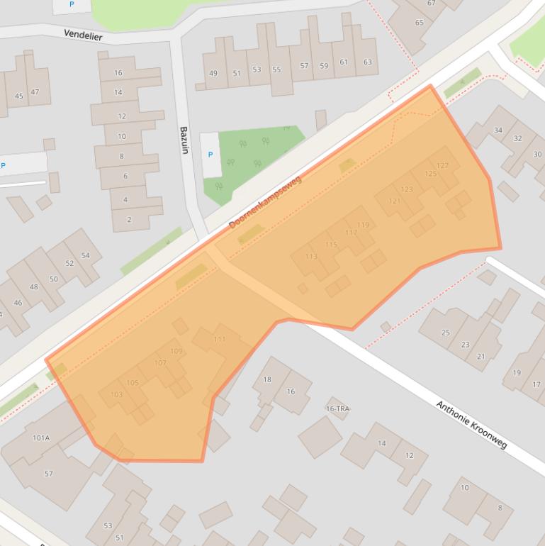 Kaart van postcodegebied 6866BD.