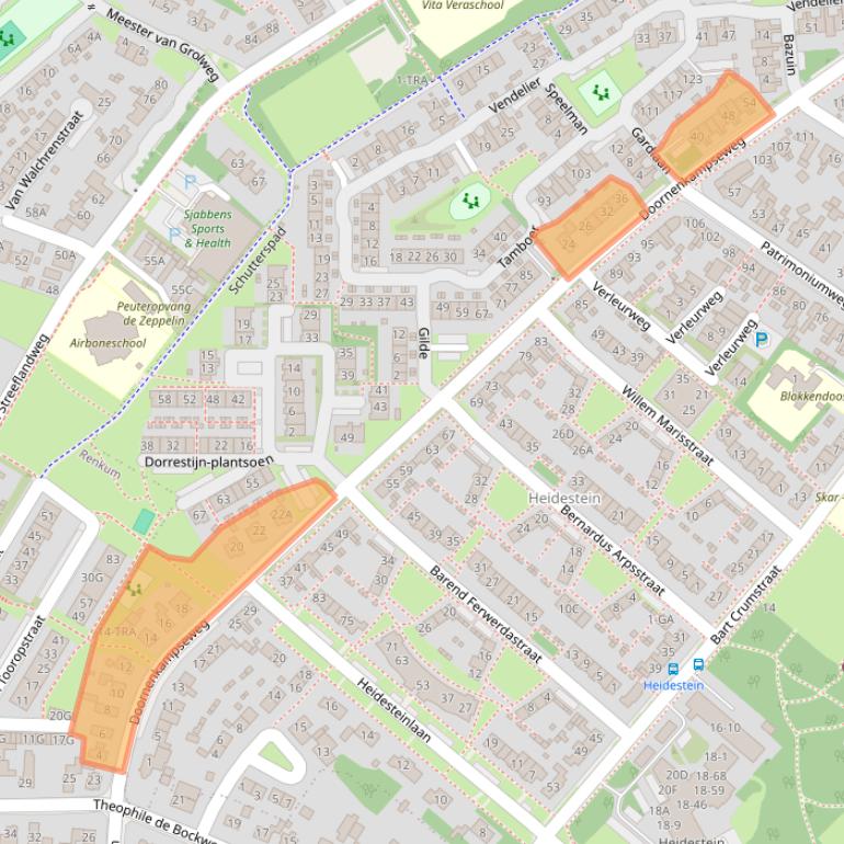 Kaart van postcodegebied 6866BG.