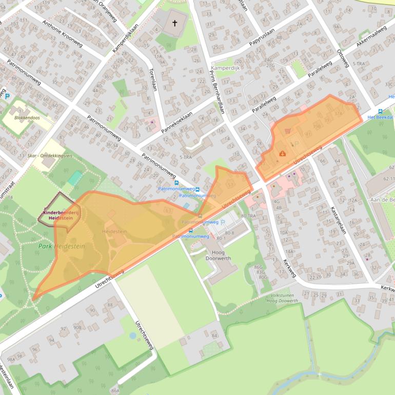 Kaart van postcodegebied 6866CJ.