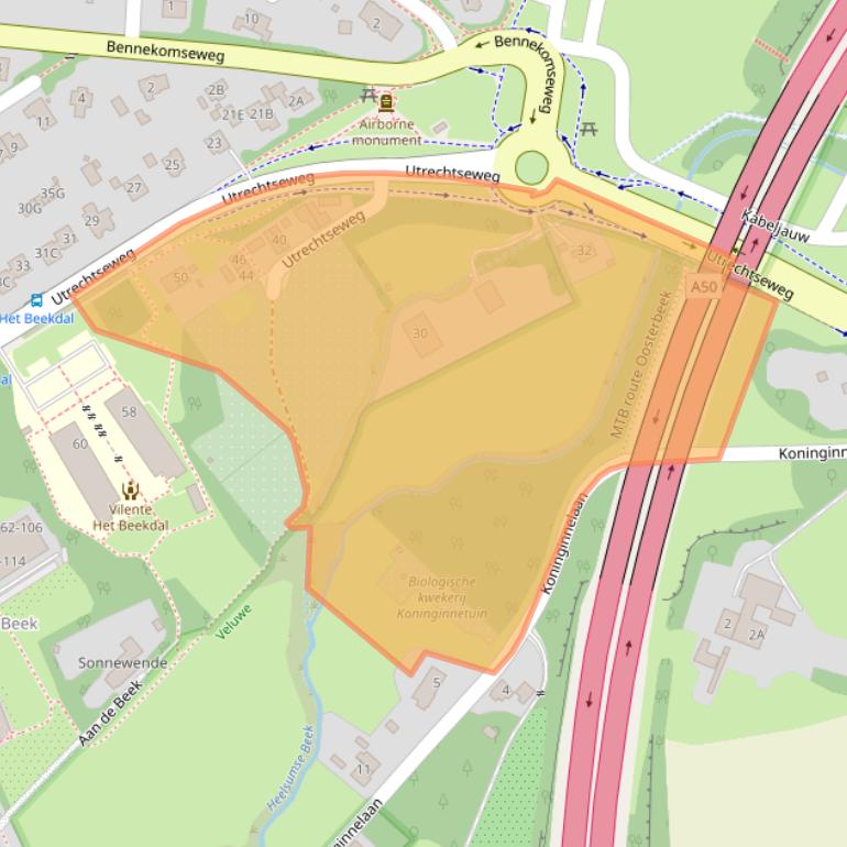 Kaart van postcodegebied 6866CL.