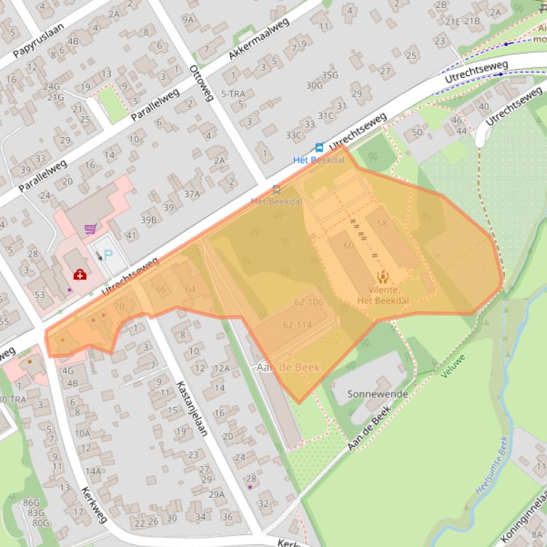 Kaart van postcodegebied 6866CM.