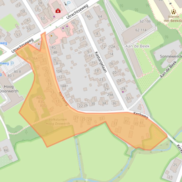 Kaart van postcodegebied 6866CP.