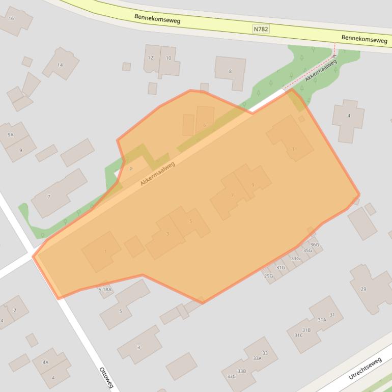 Kaart van postcodegebied 6866CW.