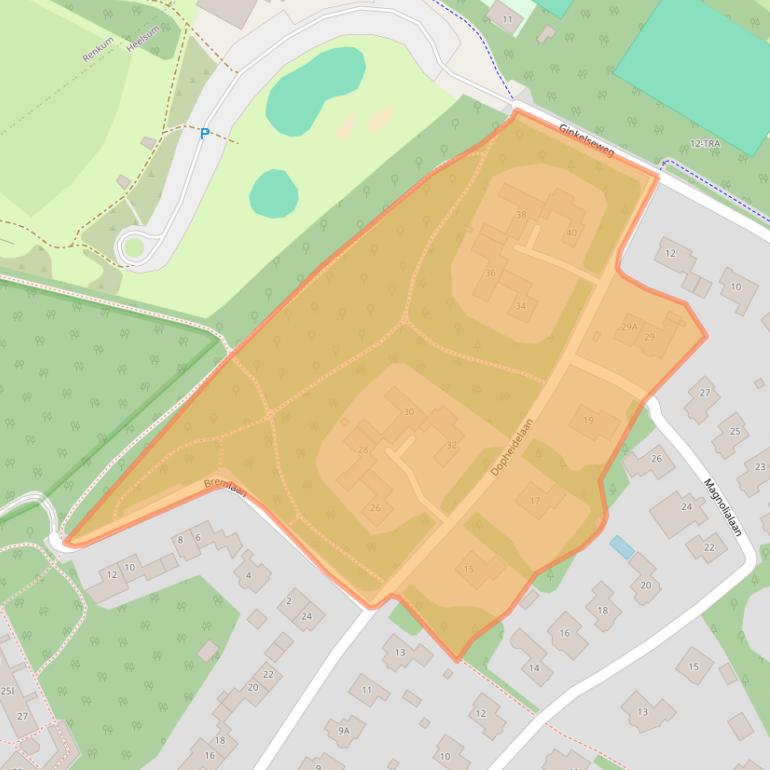 Kaart van postcodegebied 6866DN.