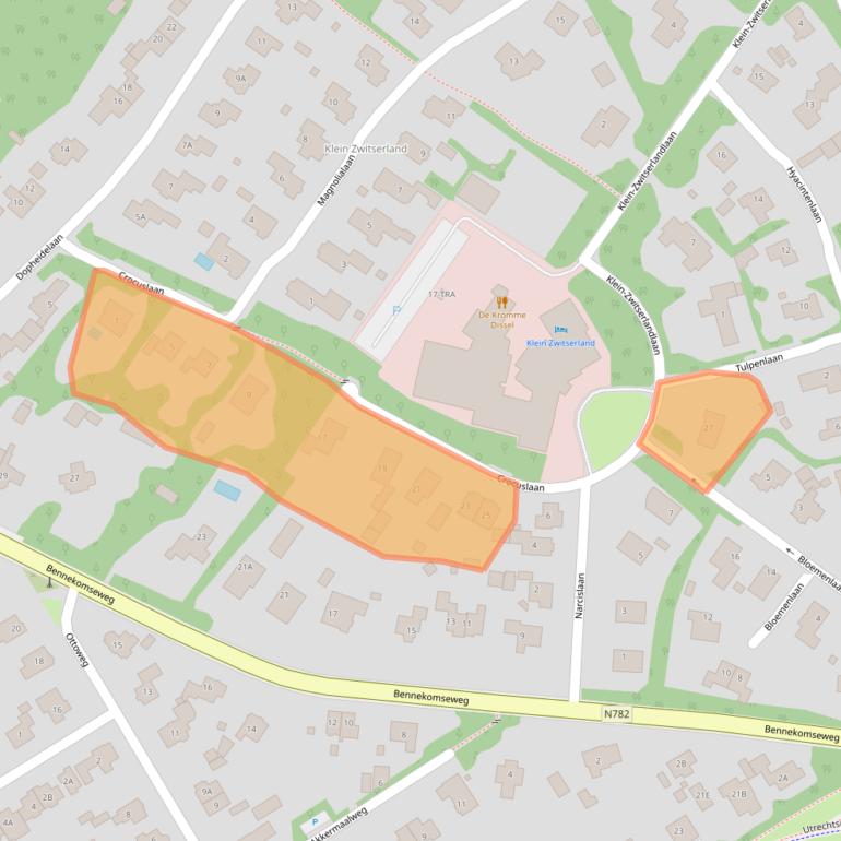 Kaart van postcodegebied 6866DR.