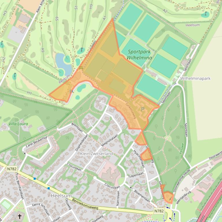 Kaart van postcodegebied 6866DZ.