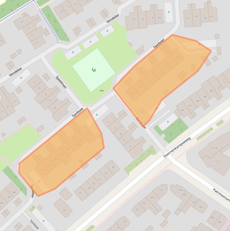 Kaart van postcodegebied 6866EG.