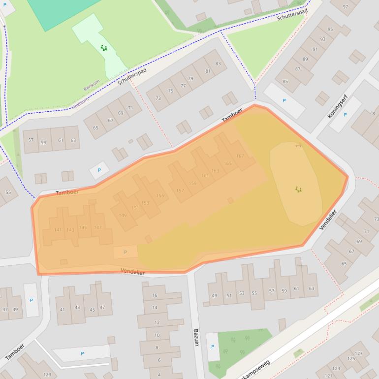 Kaart van postcodegebied 6866EH.