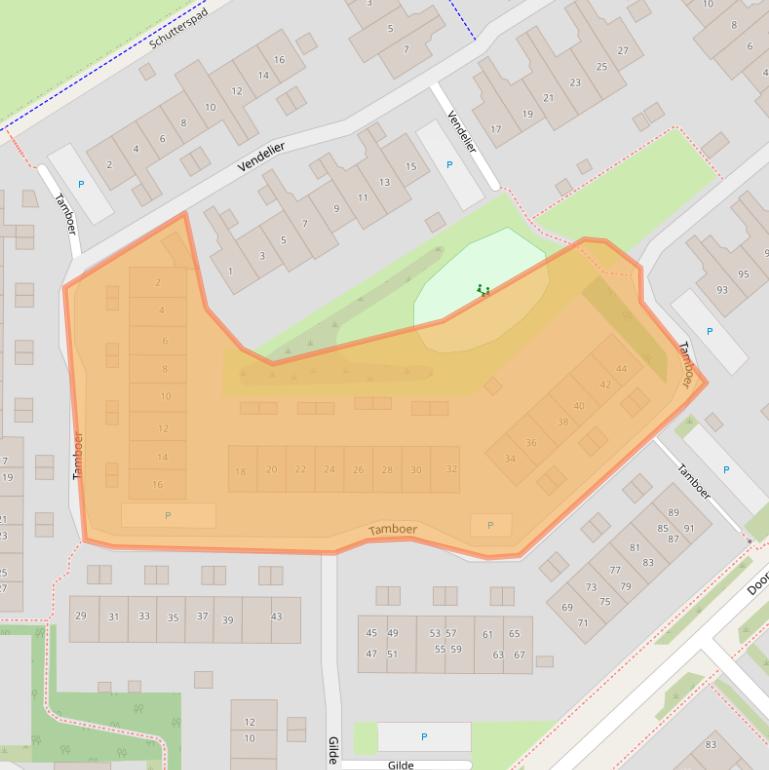 Kaart van postcodegebied 6866EJ.