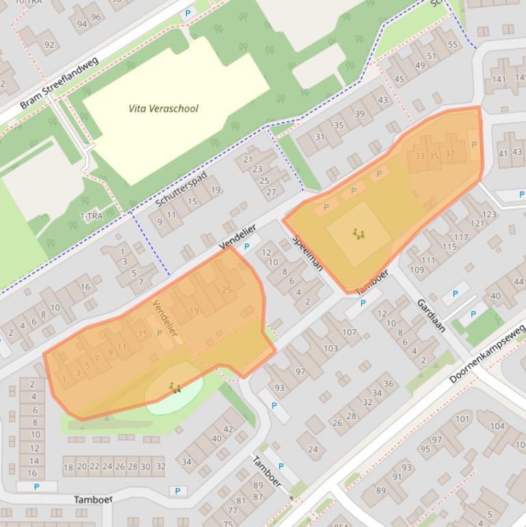 Kaart van postcodegebied 6866EN.