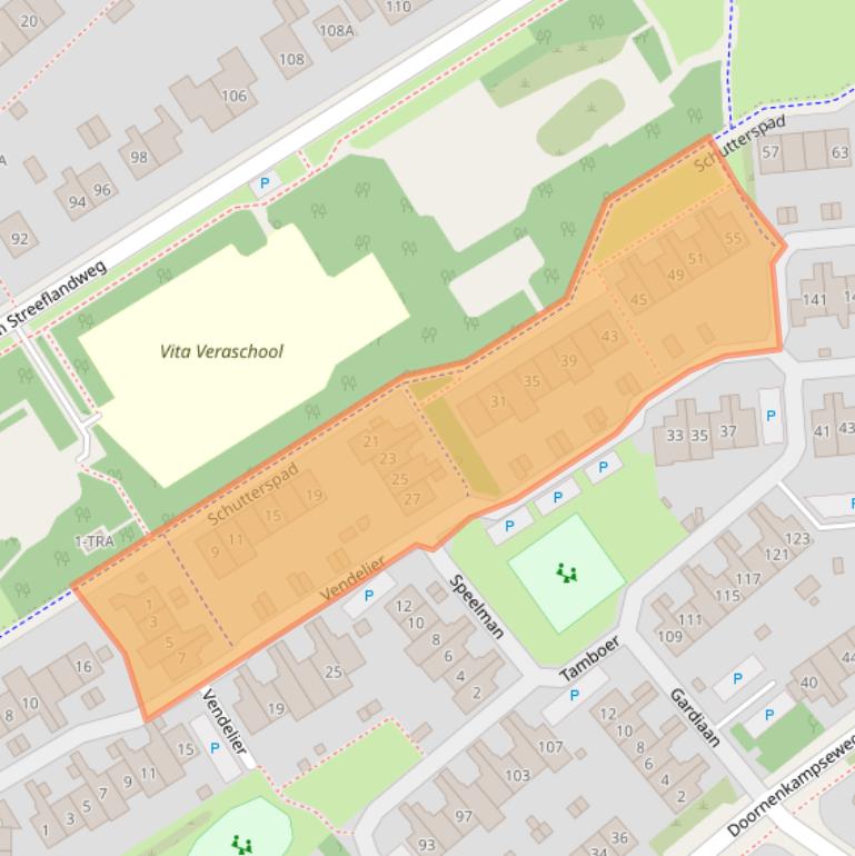 Kaart van postcodegebied 6866ET.