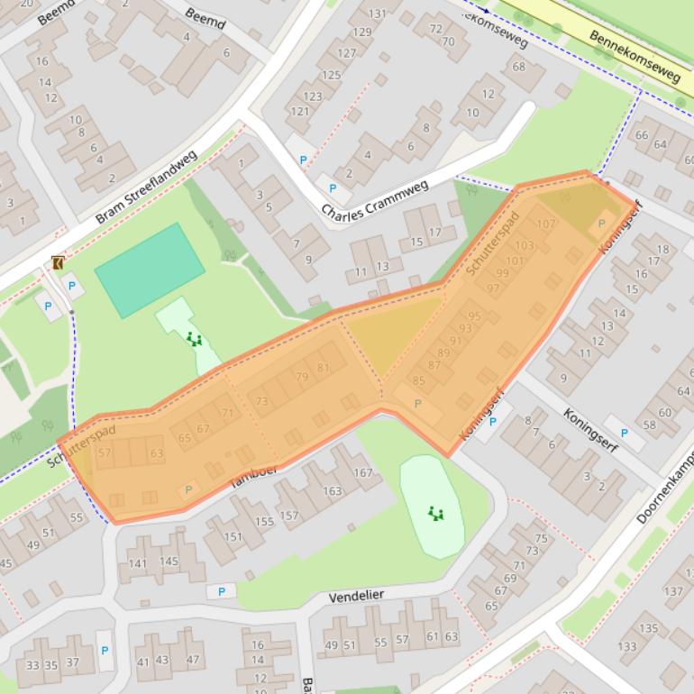Kaart van postcodegebied 6866EV.