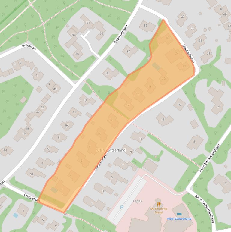 Kaart van postcodegebied 6866GD.