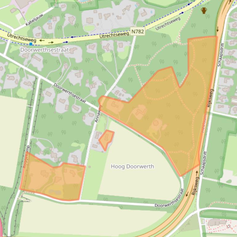 Kaart van postcodegebied 6866NH.