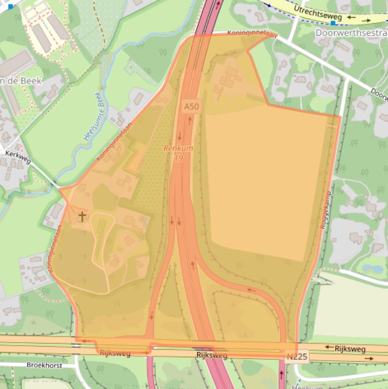 Kaart van postcodegebied 6866NM.
