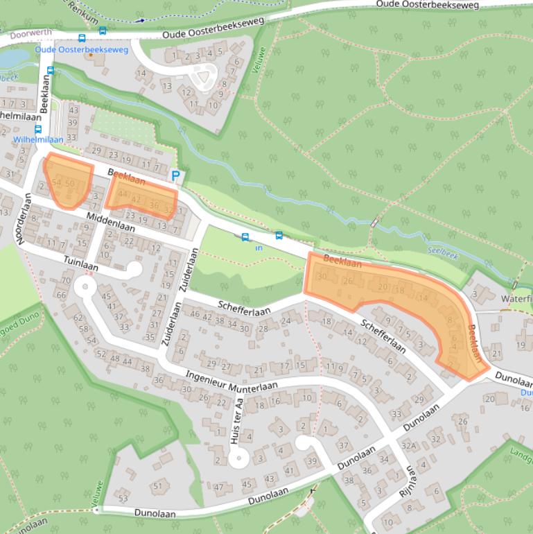 Kaart van postcodegebied 6869VH.