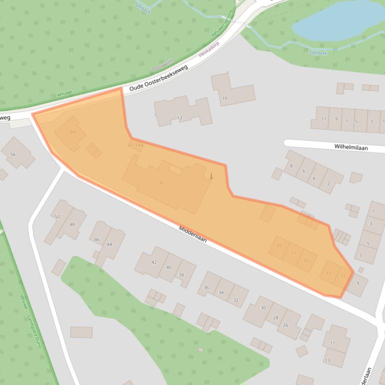 Kaart van postcodegebied 6869VN.