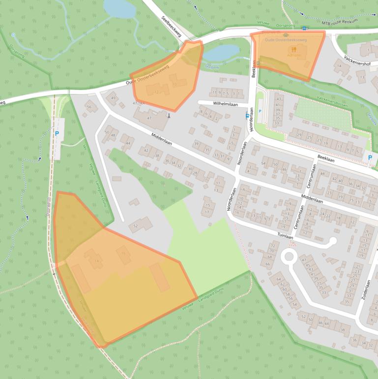 Kaart van postcodegebied 6869VS.