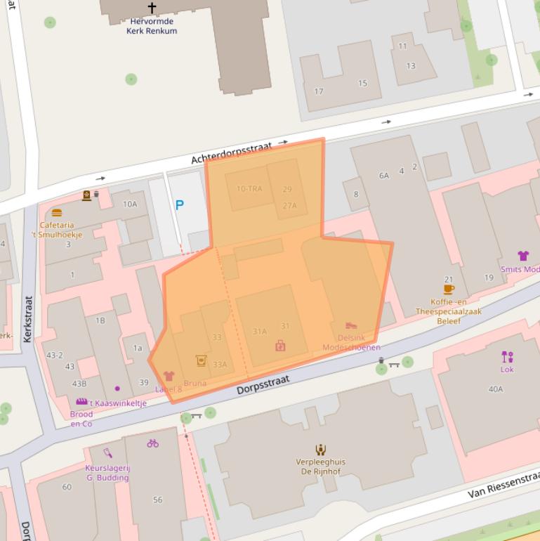 Kaart van postcodegebied 6871AB.