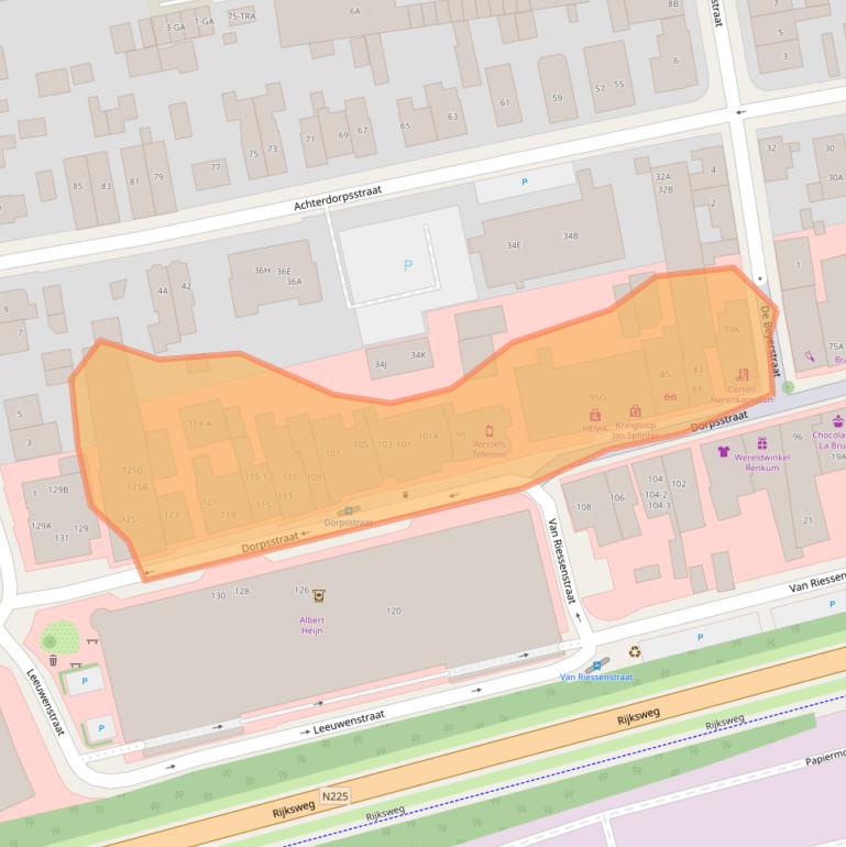 Kaart van postcodegebied 6871AE.