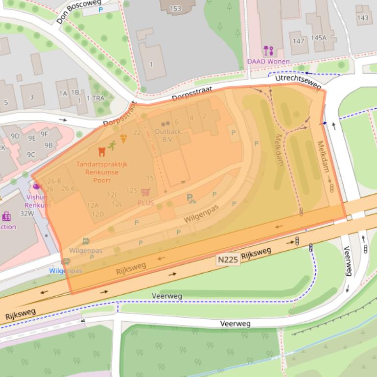 Kaart van postcodegebied 6871AL.