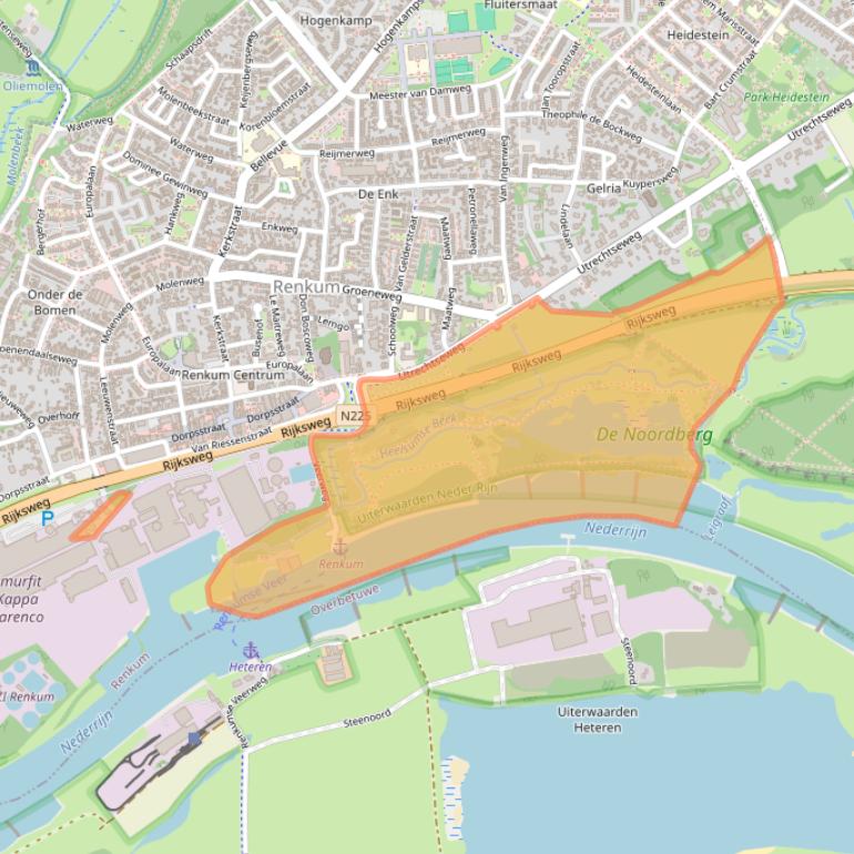 Kaart van postcodegebied 6871AV.