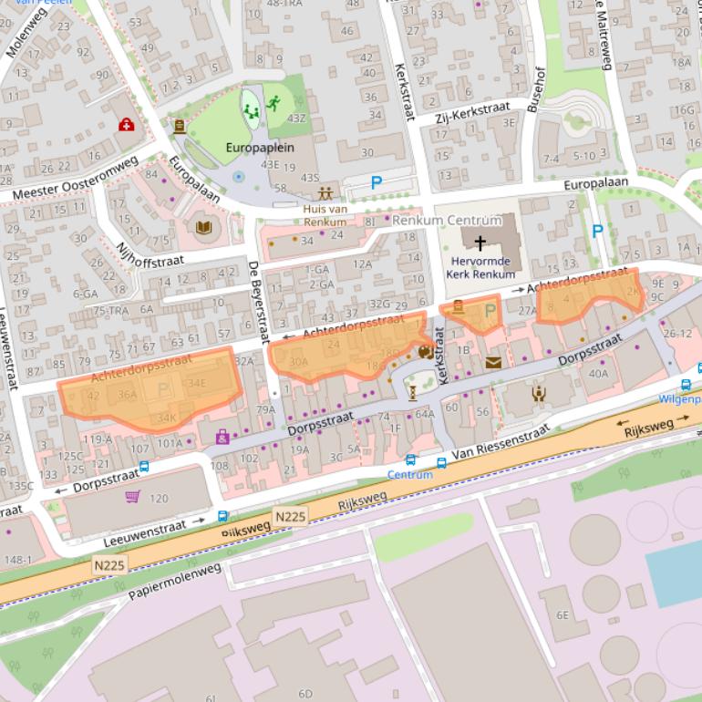 Kaart van postcodegebied 6871BD.