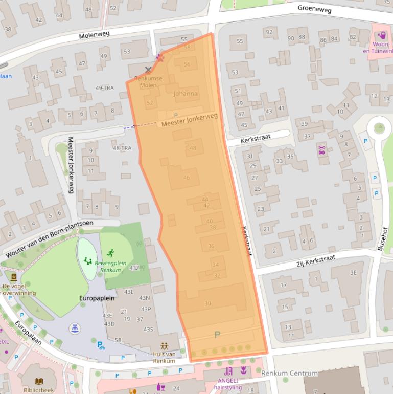 Kaart van postcodegebied 6871BL.