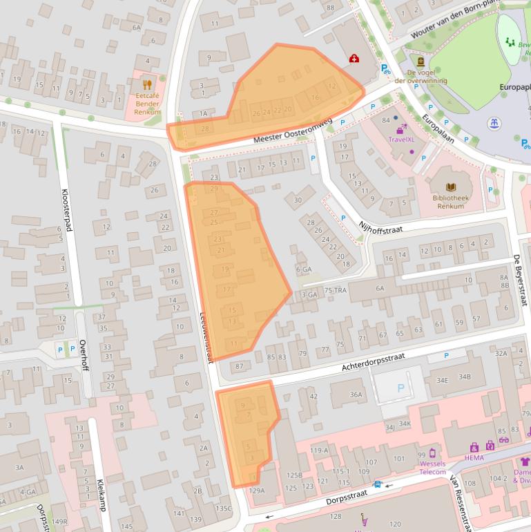 Kaart van postcodegebied 6871BW.