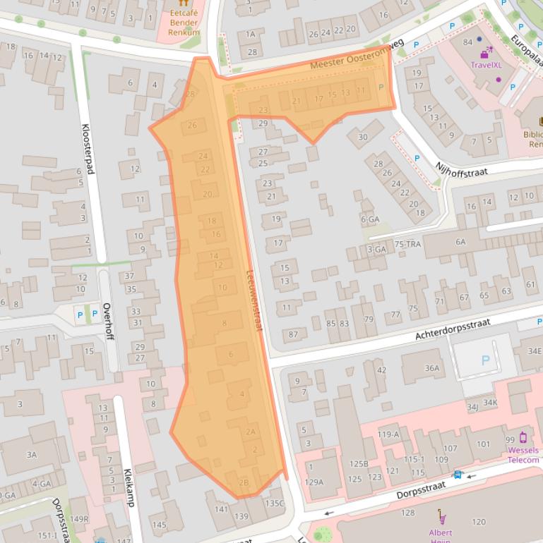 Kaart van postcodegebied 6871BX.