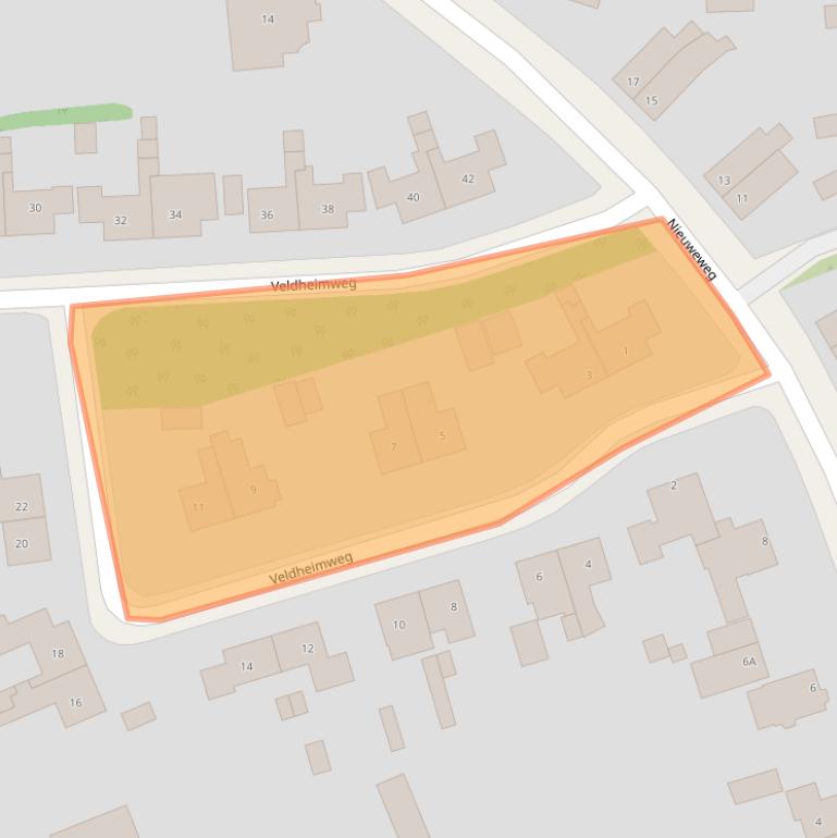 Kaart van postcodegebied 6871CC.