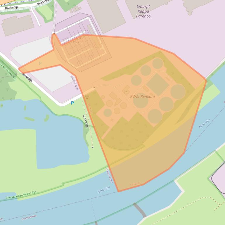 Kaart van postcodegebied 6871CJ.
