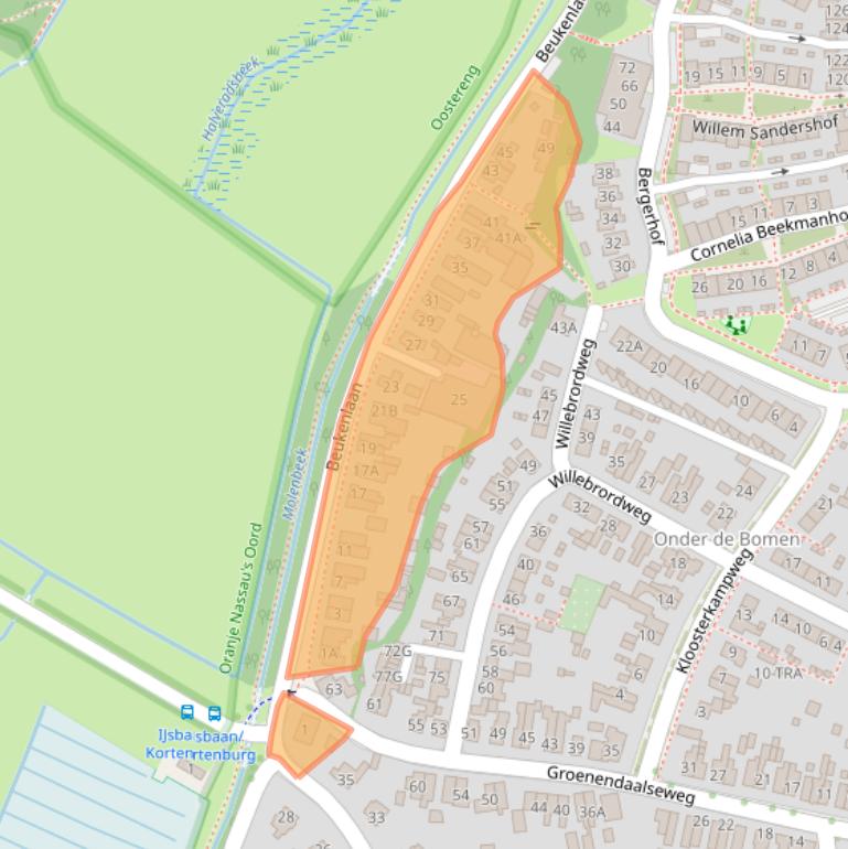 Kaart van postcodegebied 6871CK.