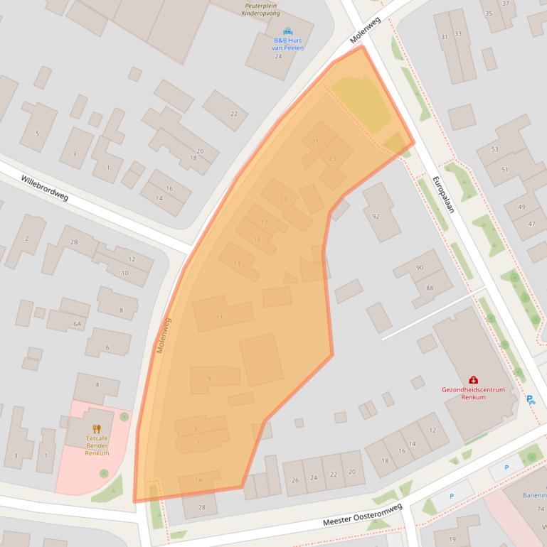 Kaart van postcodegebied 6871CT.