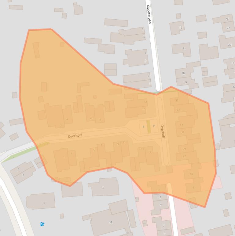 Kaart van postcodegebied 6871CZ.