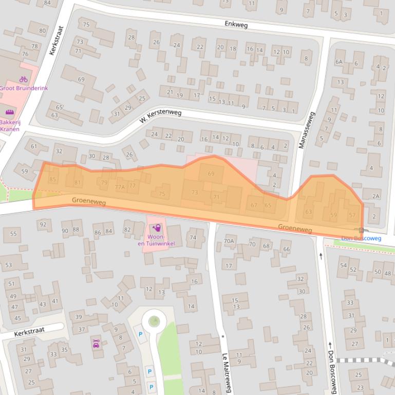 Kaart van postcodegebied 6871DC.