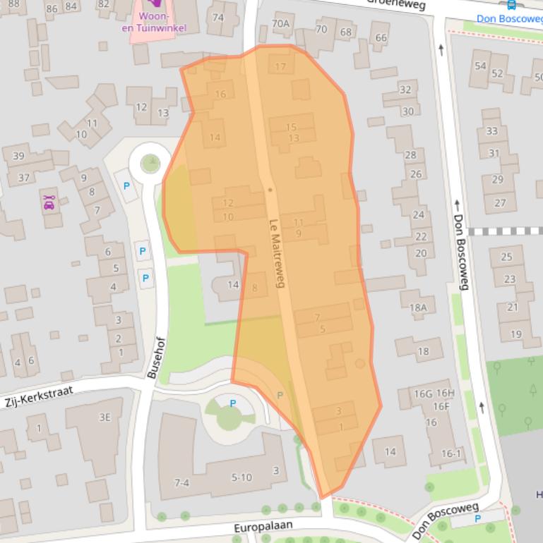 Kaart van postcodegebied 6871DG.