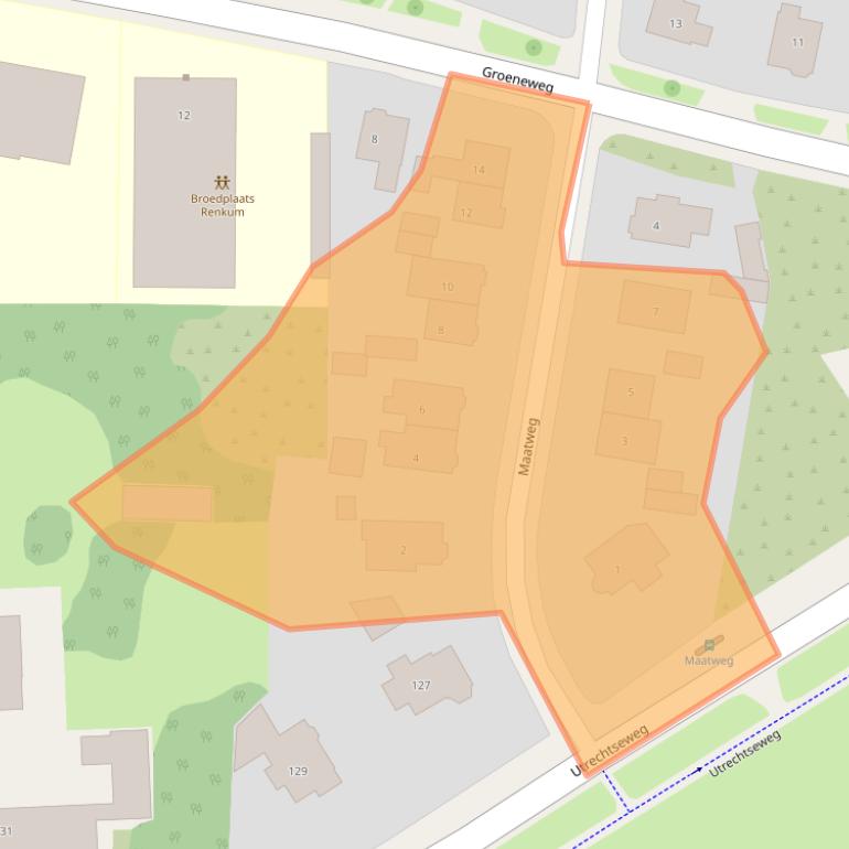 Kaart van postcodegebied 6871DK.