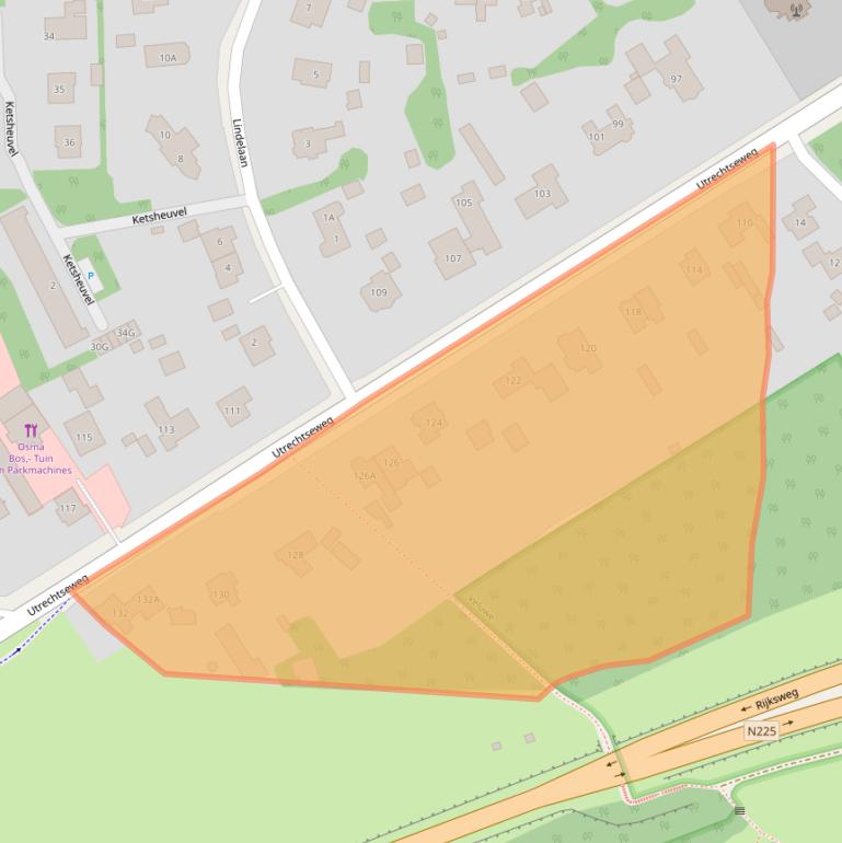 Kaart van postcodegebied 6871DV.