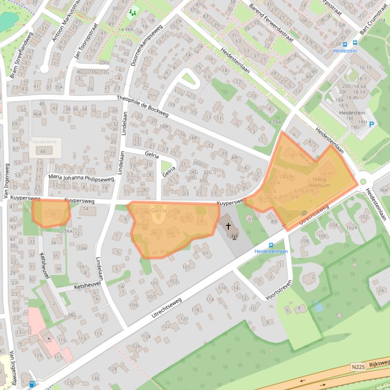 Kaart van postcodegebied 6871ED.