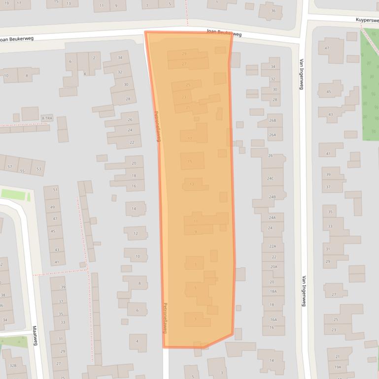 Kaart van postcodegebied 6871EV.