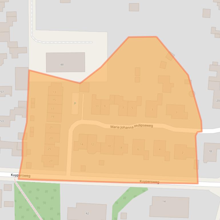 Kaart van postcodegebied 6871EX.