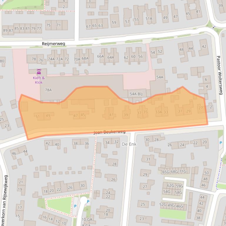 Kaart van postcodegebied 6871GB.